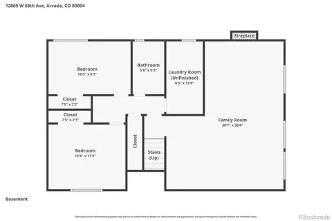 Floorplan - 12869 W 68th Ave, Arvada, CO 80004 photo 1 of 3