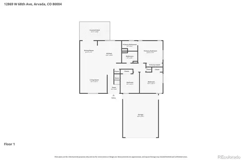 Floorplan - 12869 W 68th Ave, Arvada, CO 80004 photo 3 of 3
