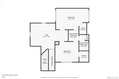 Floorplan - 7444 E 9th Ave, Denver, CO 80230 photo 3 of 4