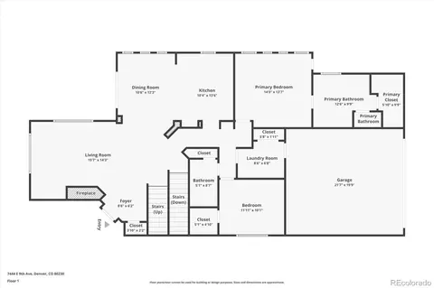 Floorplan - 7444 E 9th Ave, Denver, CO 80230 photo 2 of 4