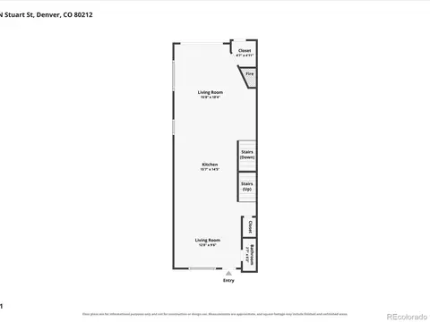 Floorplan - 4444 Stuart St, Denver, CO 80212 photo 1 of 5