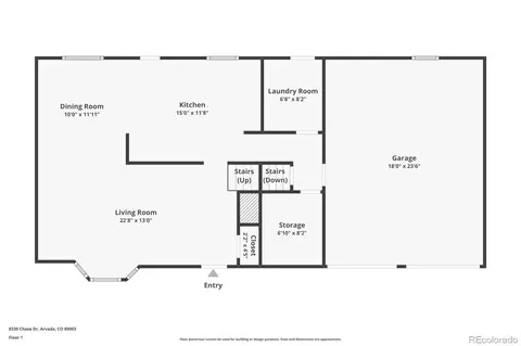 Floorplan - 8330 Chase Dr, Arvada, CO 80003 photo 1 of 2