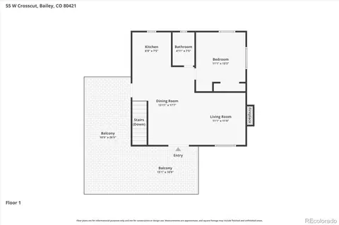 Floorplan - 55 W Crosscut, Bailey, CO 80421 photo 1 of 3