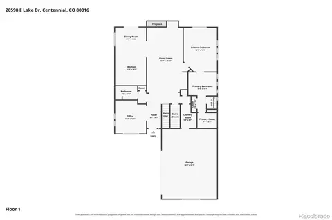 Floorplan - 20598 E Lake Dr, Centennial, CO 80016 photo 2 of 4