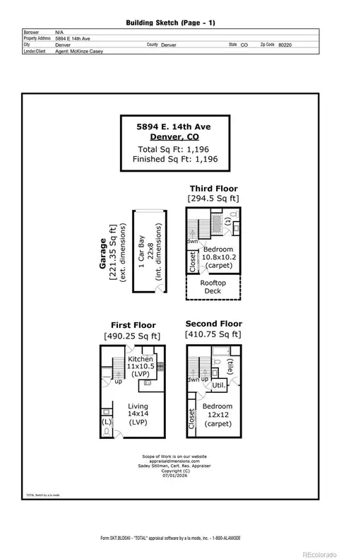 Floorplan - 5894 E 14th Ave, Denver, CO 80220 photo 1 of 1
