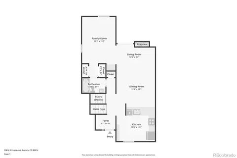Floorplan - 13616 Evans Ave, Aurora, CO 80014 photo 2 of 3