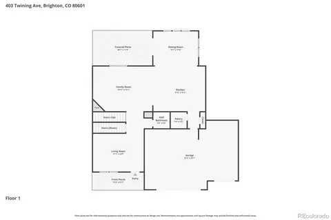 Floorplan - 403 Twining Ave, Brighton, CO 80601 photo 1 of 3