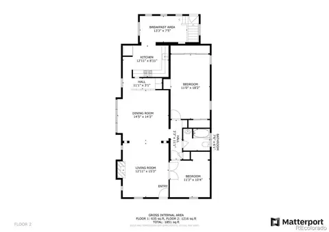Floorplan - 2377 Cherry St, Denver, CO 80207 photo 1 of 2