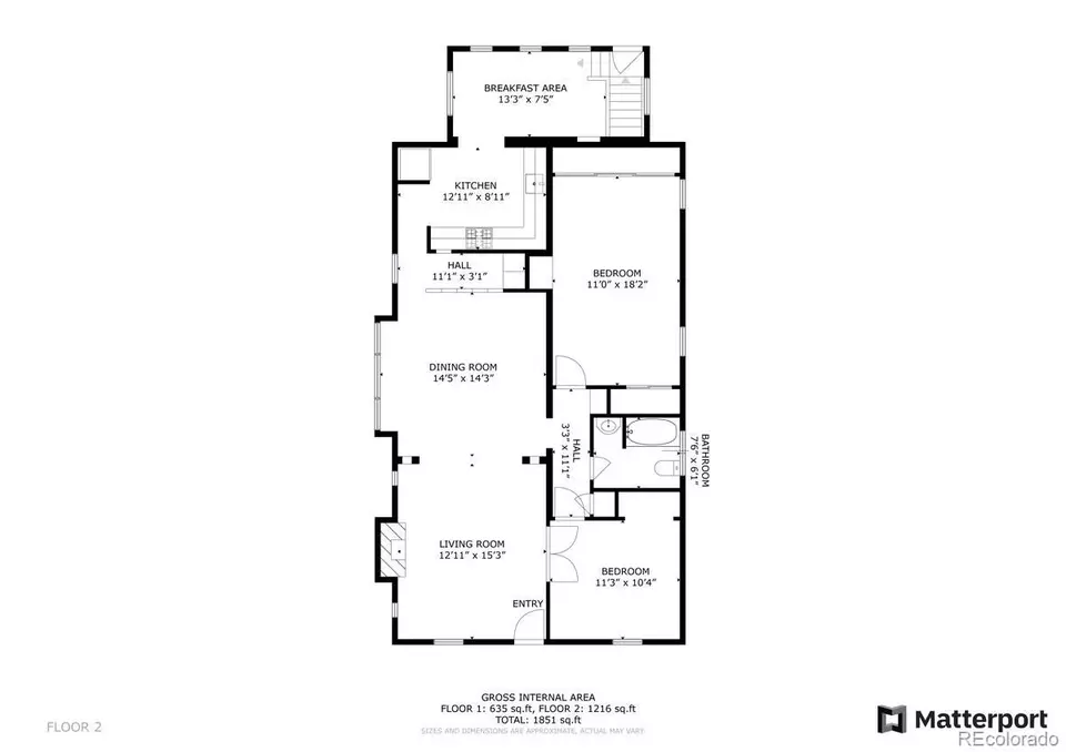 Floorplan - 2377 Cherry St, Denver, CO 80207 photo 1 of 2