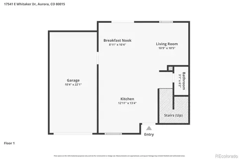 Floorplan - 17541 E Whitaker Dr, Aurora, CO 80015 photo 2 of 3