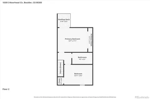 Floorplan - 1039 E Moorhead Cir, Boulder, CO 80305 photo 2 of 3
