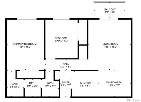 Floorplan - 7375 E Quincy Ave #207, Denver, CO 80237 photo 1 of 1