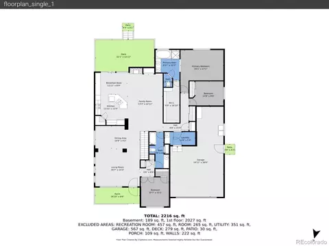 Floorplan - 21444 E Lehigh Ave, Aurora, CO 80013 photo 1 of 3