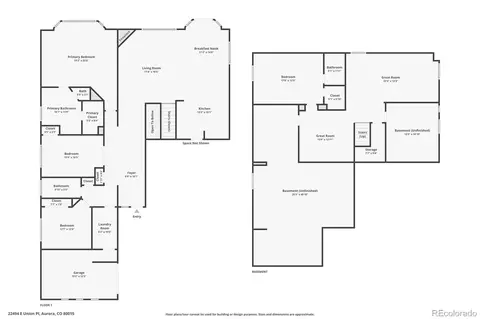 Floorplan - 22494 E Union Pl, Aurora, CO 80015 photo 3 of 3