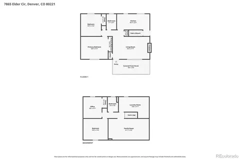Floorplan - 7865 Elder Cir, Denver, CO 80221 photo 1 of 1