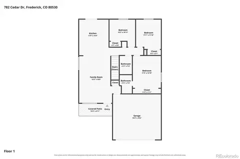Floorplan - 782 Cedar Dr, Frederick, CO 80530 photo 1 of 2