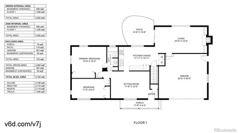 Floorplan - 6403 E Bethany Pl, Denver, CO 80222 photo 2 of 2