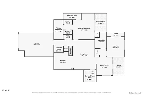 Floorplan - 18284 E Floyd Ave #A, Aurora, CO 80013 photo 1 of 1