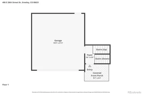 Floorplan - 406 E 28th Street Dr, Greeley, CO 80631 photo 2 of 3