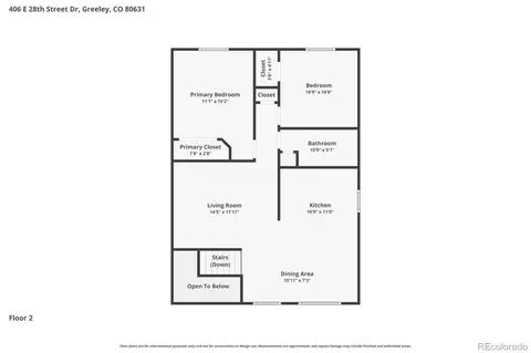 Floorplan - 406 E 28th Street Dr, Greeley, CO 80631 photo 3 of 3