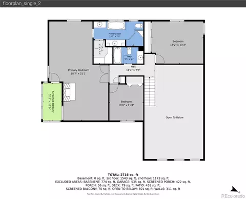 Floorplan - 3056 E Hinsdale Ave, Centennial, CO 80122 photo 2 of 4