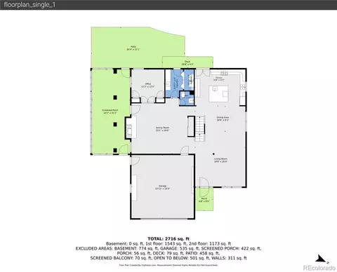 Floorplan - 3056 E Hinsdale Ave, Centennial, CO 80122 photo 1 of 4