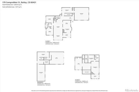 Floorplan - 179 Camprobber Ct, Bailey, CO 80421 photo 1 of 1