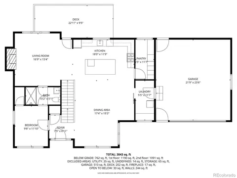 Floorplan - 2707 E Jamison Ave, Centennial, CO 80122 photo 1 of 3