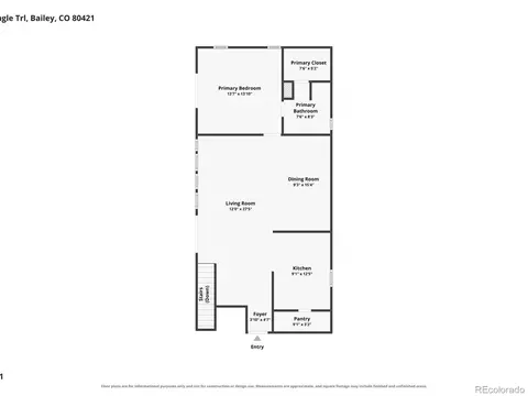 Floorplan - 469 Eagle Trl, Bailey, CO 80421 photo 1 of 3
