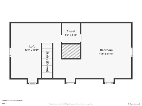 Floorplan - 2880 E Cedar Ave, Denver, CO 80209 photo 3 of 4