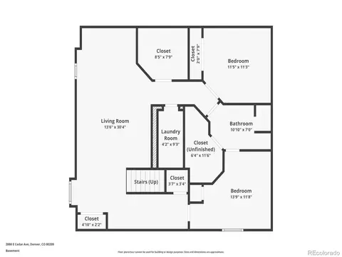 Floorplan - 2880 E Cedar Ave, Denver, CO 80209 photo 4 of 4