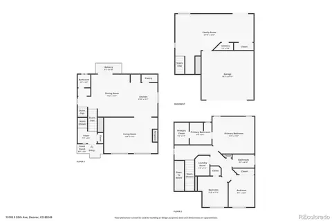 Floorplan - 19105 E 55th Ave, Denver, CO 80249 photo 1 of 1