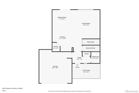 Floorplan - 2006 Traildust Dr, Milliken, CO 80543 photo 1 of 3
