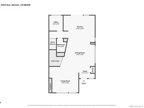 Floorplan - 8431 E 33rd Ave, Denver, CO 80238 photo 1 of 3