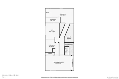 Floorplan - 2425 Glenarm Pl, Denver, CO 80205 photo 2 of 2