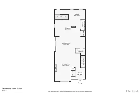 Floorplan - 2425 Glenarm Pl, Denver, CO 80205 photo 1 of 2