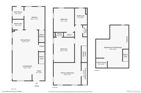 Floorplan - 2121 E 16th Ave, Denver, CO 80206 photo 2 of 2