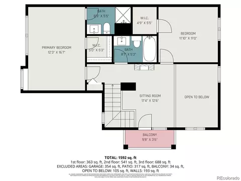 Floorplan - 12059 W Chenango Dr #D, Morrison, CO 80465 photo 1 of 3
