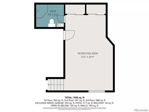 Floorplan - 12059 W Chenango Dr #D, Morrison, CO 80465 photo 3 of 3