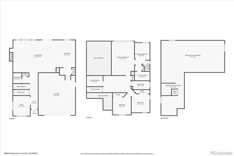Floorplan - 26964 E Quarto Pl, Aurora, CO 80016 photo 1 of 4