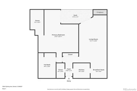 Floorplan - 7255 E Quincy Ave #403, Denver, CO 80237 photo 1 of 1