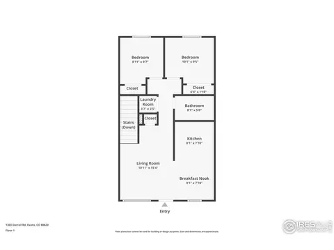 Floorplan - 1303 Darrell Rd, Evans, CO 80620 photo 1 of 3