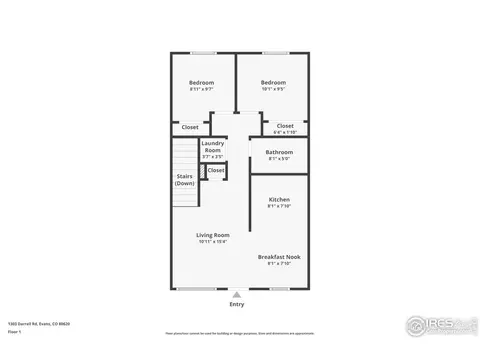 Floorplan - 1303 Darrell Rd, Evans, CO 80620 photo 1 of 3