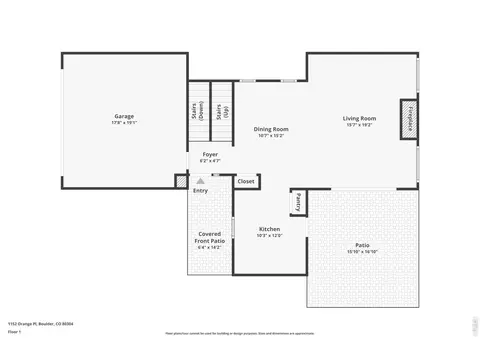 Floorplan - 1152 Orange Pl, Boulder, CO 80304 photo 1 of 3