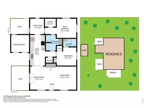 Floorplan - 3143 Riverside Dr, Lyons, CO 80540 photo 1 of 2