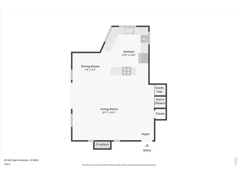 Floorplan - 201 Wild Tiger Rd, Boulder, CO 80302 photo 1 of 4