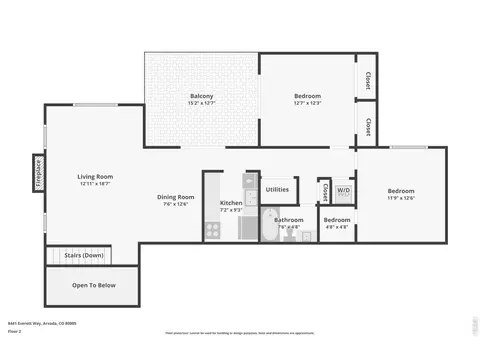 Floorplan - 8441 Everett Way #E, Arvada, CO 80005 photo 1 of 3