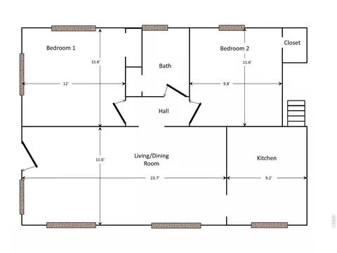Floorplan - 735 University Ave, Boulder, CO 80302 photo 1 of 1