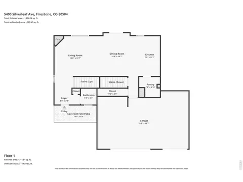 Floorplan - 5400 Silverleaf Ave, Longmont, CO 80504 photo 1 of 4