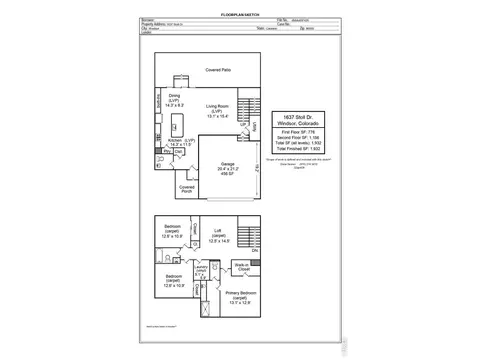 Floorplan - 1637 Stoll Dr, Windsor, CO 80550 photo 1 of 1
